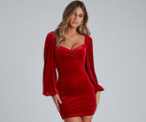 Chic Glamour Velvet Mini Dress Sai Feel